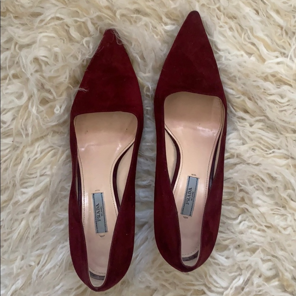 Authentic Suede Prada Pumps